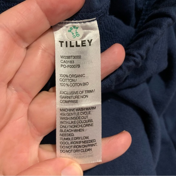 Tilley Organic French Terry Loungewear Sweatshort Navy Size S - Picture 8 of 8